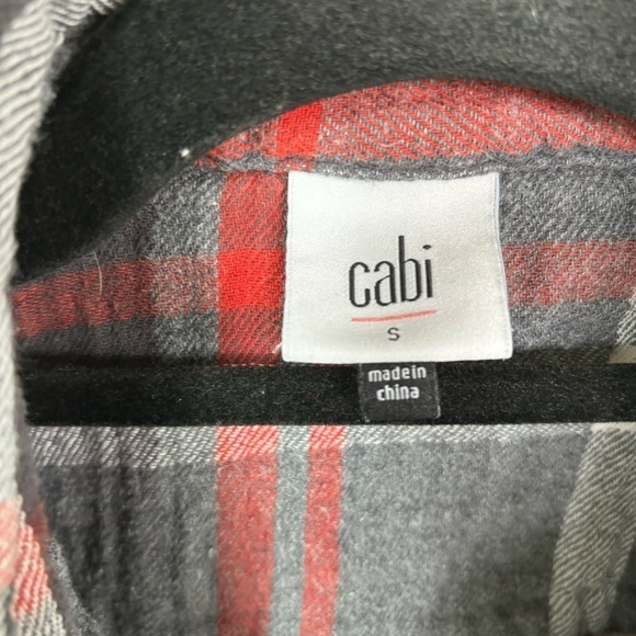 Cabi Plaid Button Down Shirt Shacket Size S - Picture 2 of 7